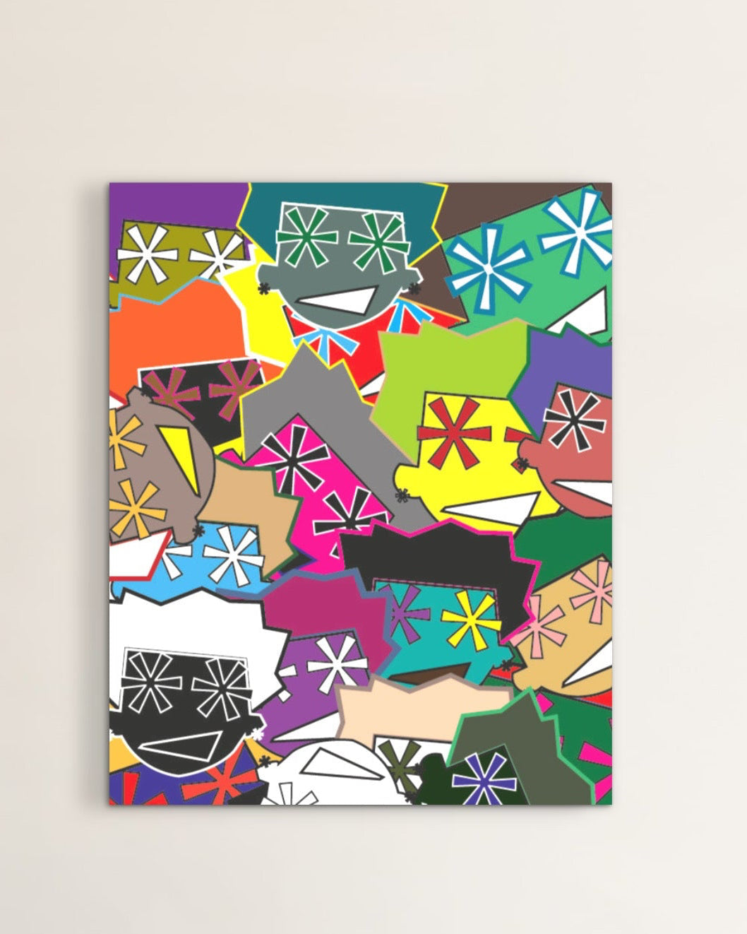 INVAZION.1**-Toile 60x90cm